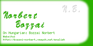 norbert bozzai business card